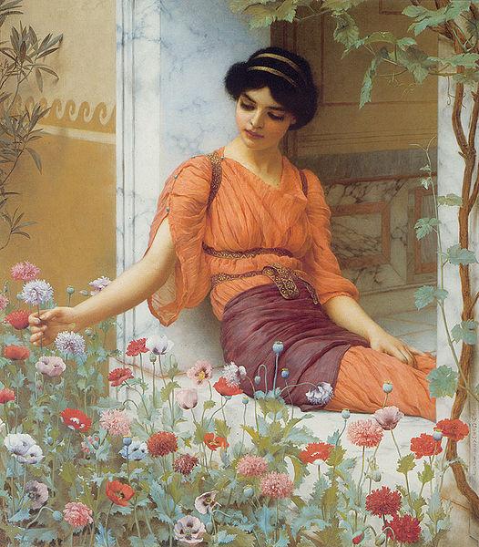 John William Godward Summer Flowers France oil painting art